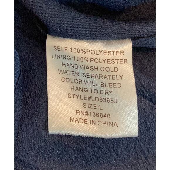 L'Atiste by Amy Strappy Fit & Flare Cocktail Party Dress Womens Blue L - Picture 11 of 13